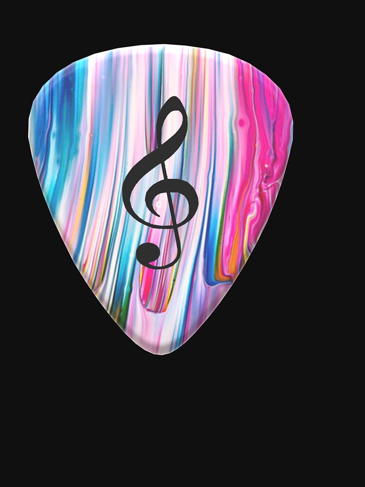 Bass Player Guitar Pick Slim Fit T-Shirt by MOUKI96