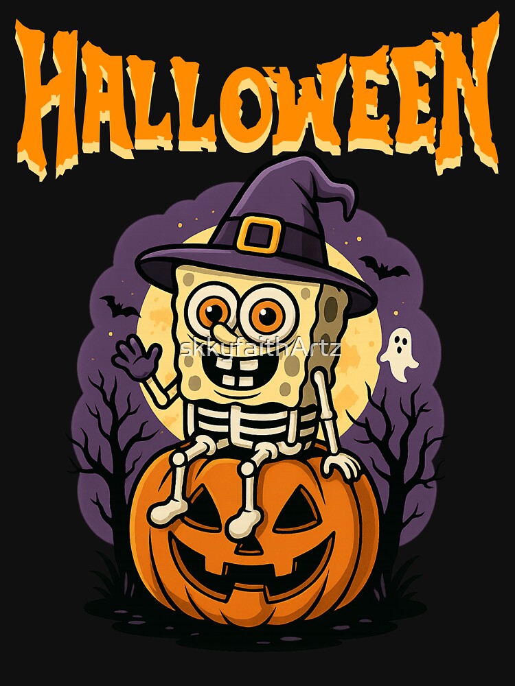 Crewneck Halloween Graphic | SpongeBob Halloween by skkyfaithArtz