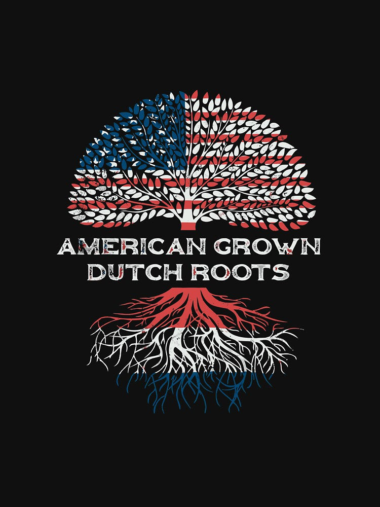 American Grown Dutch Roots Long Sleeve Us Flag Men Women by oltonomer8