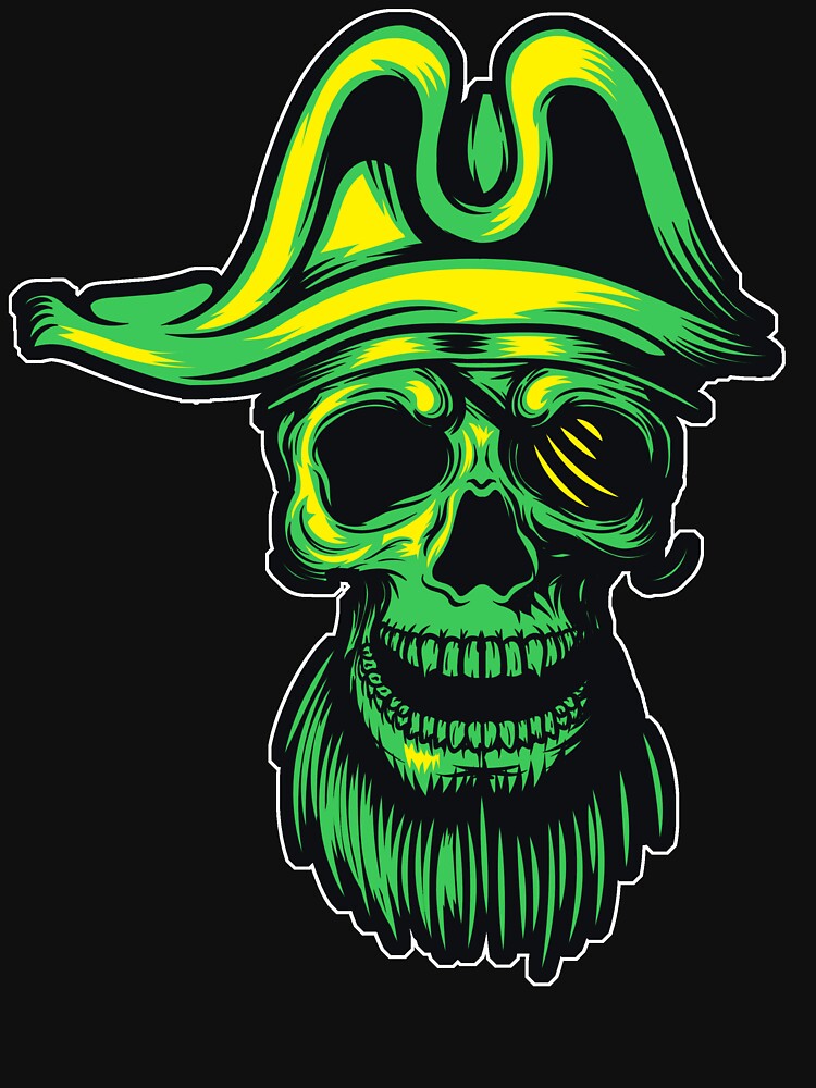 Green Pirate Skull by Fairyjam