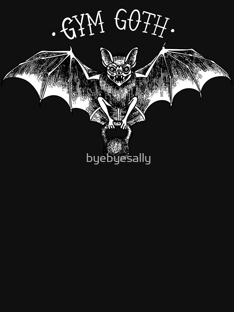 Gym Goth Bat (Black BG) by byebyesally