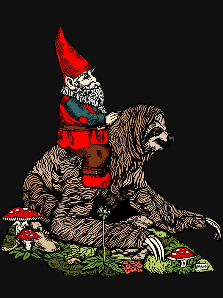 Gnome Riding a Sloth by grxquoek71