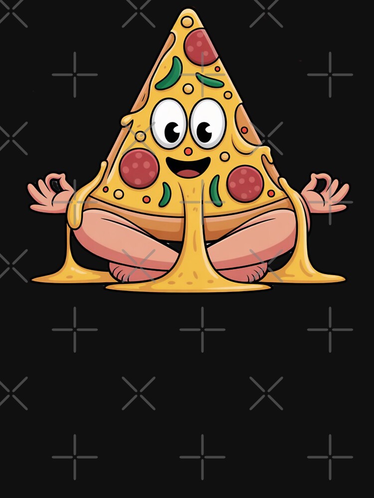Cute Yoga Meditating Pizza Slice Inner Peace Pun by DailySparks