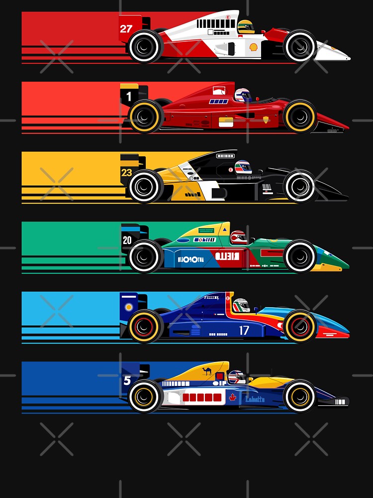 Retro Formula Racing Cars by Mariel  Toigo