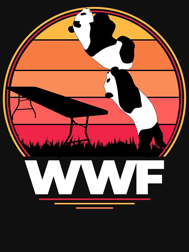 WWF wrestling pandas by adenicholls
