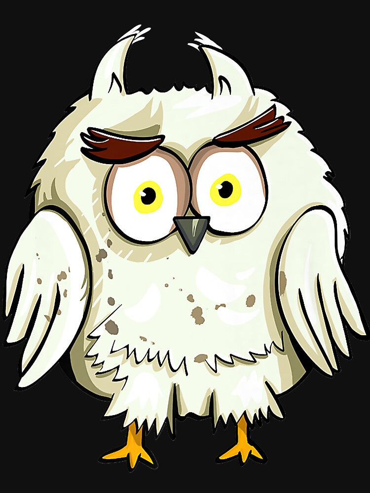 Snow Owl Cartoon Premium T-Shirt by MillsThomas