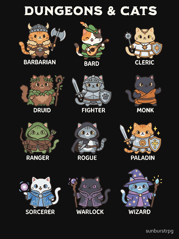 Dungeons & Cats - All DnD Classes by sunburstrpg