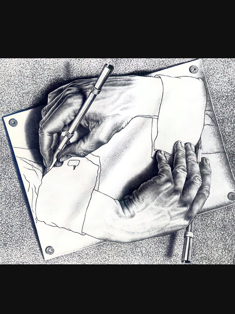 Drawing Hands by M.C. Escher by AestheticsXarts