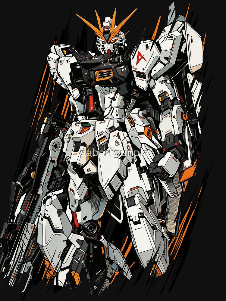 RX-93 ν Gundam digital imaging illustration vector digital art by sabartgunpla