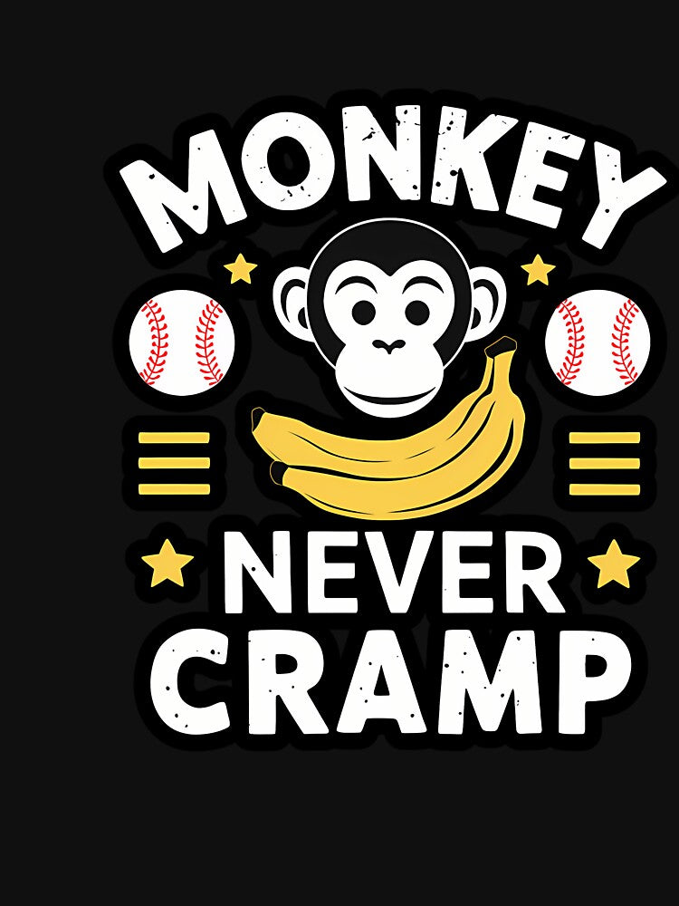 Monkey Never Cramp - Funny Baseball by Vevonina