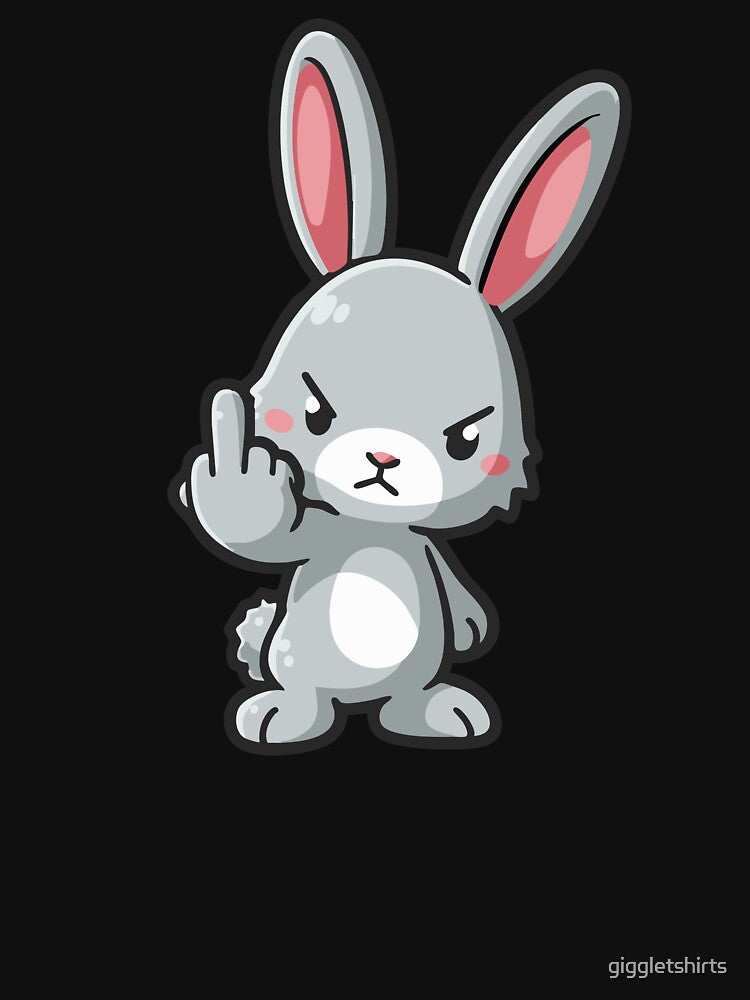 Rabbit Finger 1 by giggletshirts