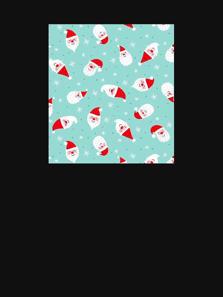 Novelty santa heads print by Cheekyleopard