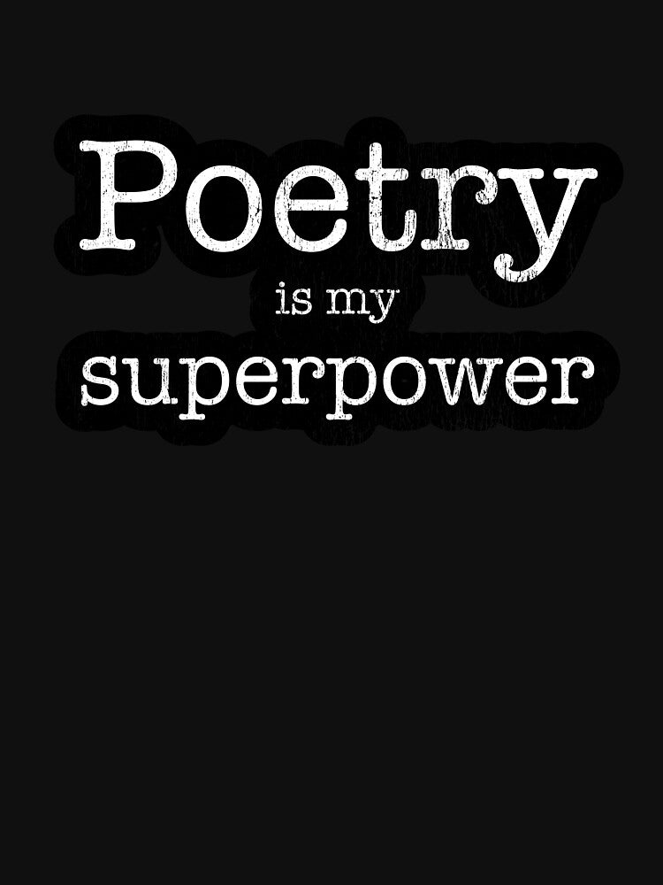 poetry is my superpower book lovers gifts by Grimbart