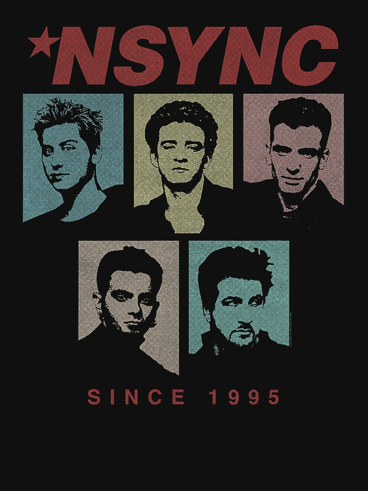 NSYNC Since 1995 Vintage Portrait Grid Design by kemilaw