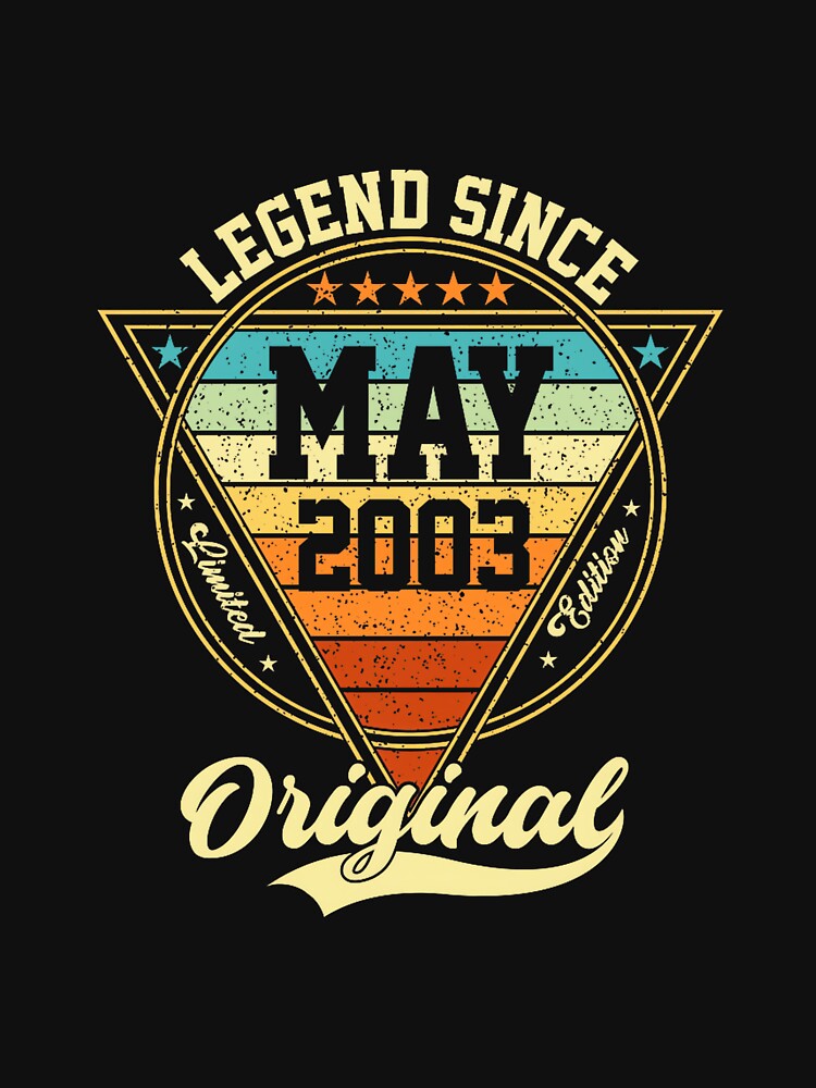 Vintage 23rd Birthday Legend Since May 2003 Premium Tri-Blend by SylviaYLaughlin