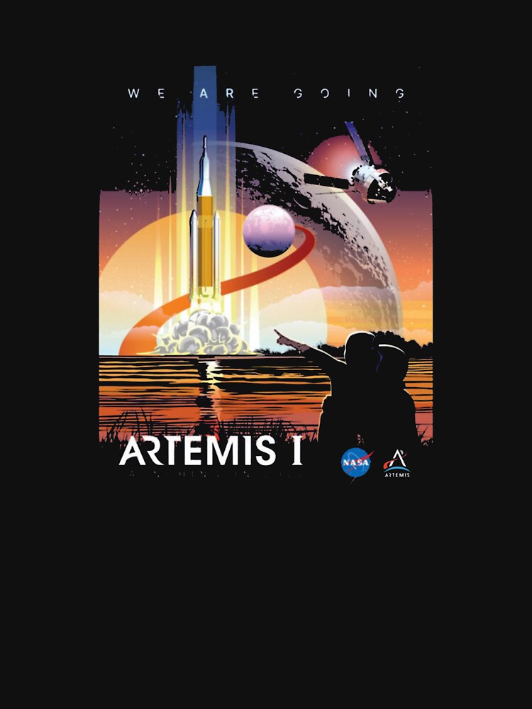 NASA Artemis I Retro Poster Shirt (Front) T-Shirt_34617816 by ZiraBooth