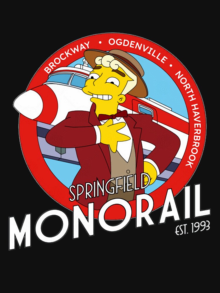 Springfield Monorail Lyle Lanley Cartoon Logo Meme by CMSenseiStore