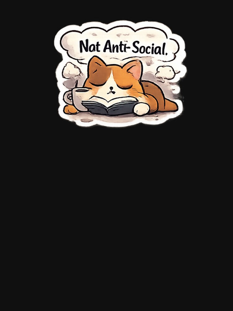 Introvert Humor Sticker – Not Anti Social, Just Quiet by FeralMindStudio