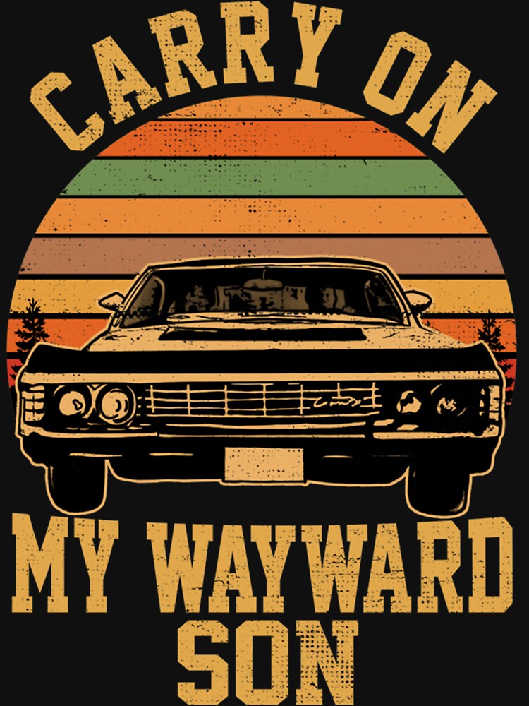 Carry on my Wayward Son, supernatural Vintage sunset distressed style Essential by ger2jmavis