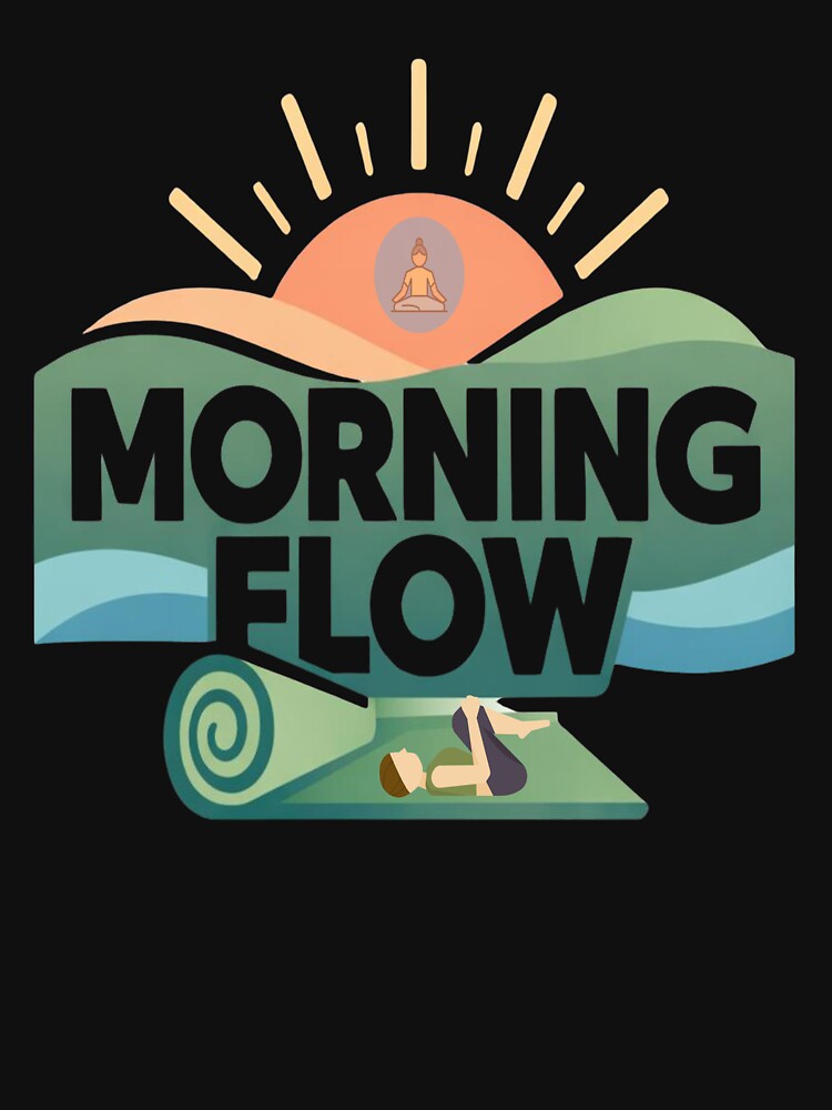 Morning Flow – Minimal Yoga Calm T-Shirt by RMTrendy