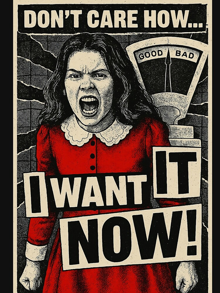 I WANT IT NOW! – Veruca Salt Punk Zine Print by Wonkas-Factory