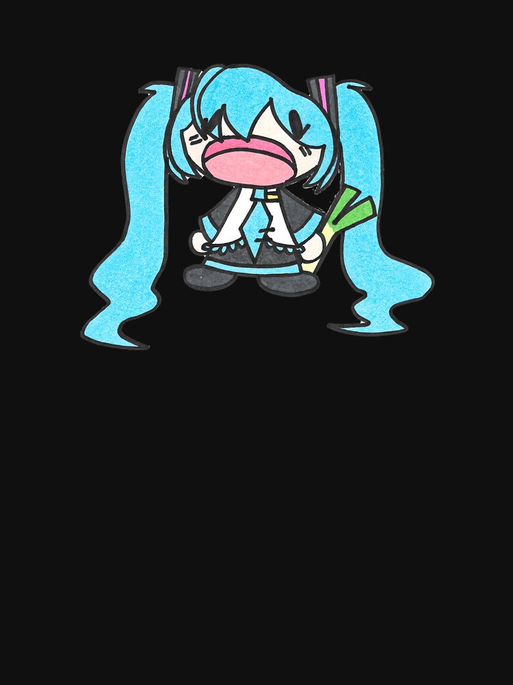 Funny Chibi Expression Of Hatsune Miku Sitting by thedgareky