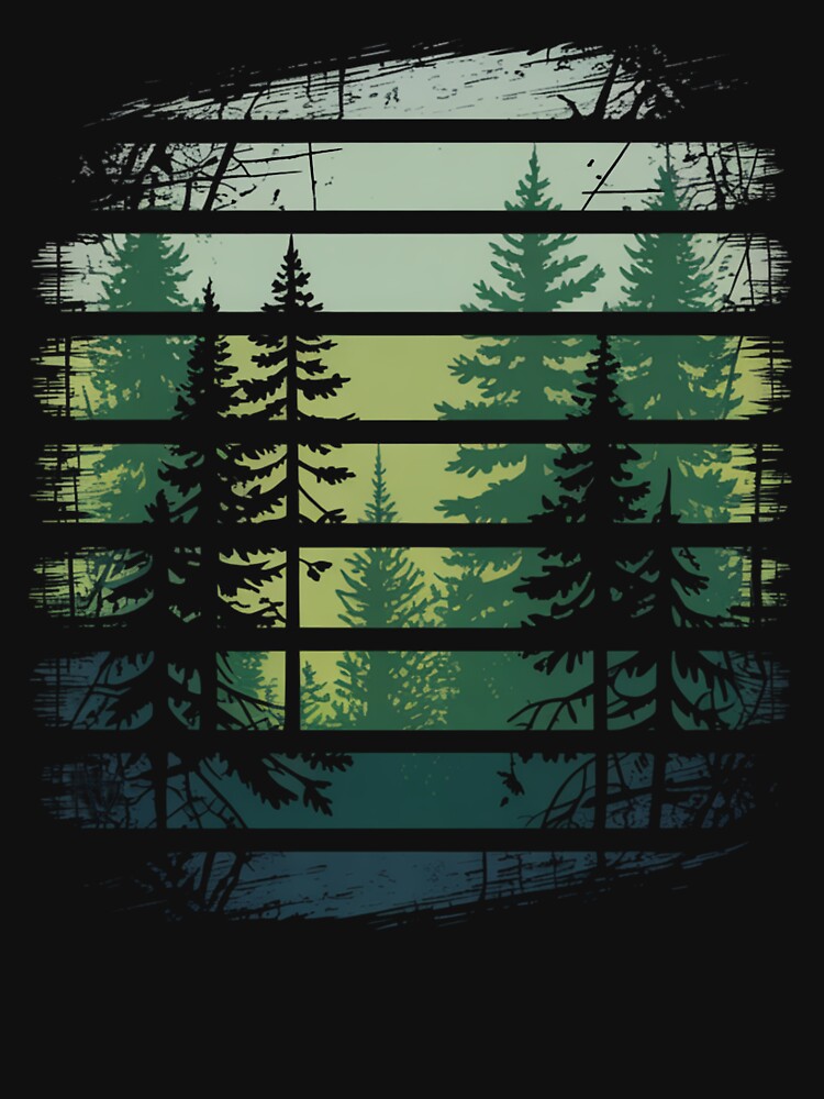 vintage grunge forest art by stikrusak