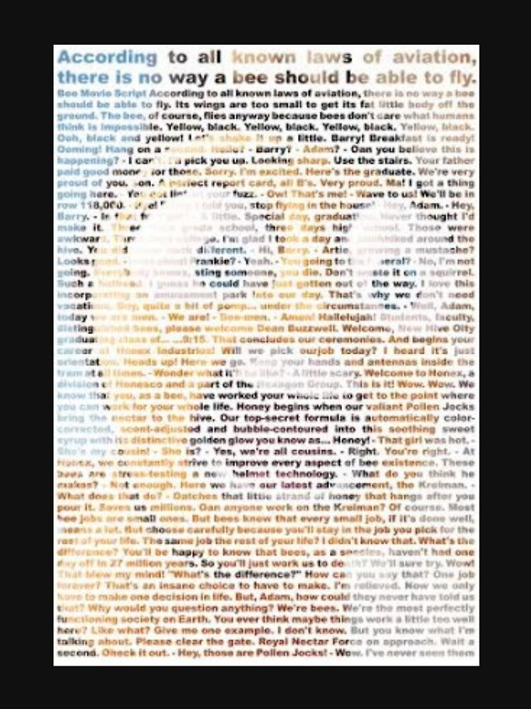 Entire bee movie script by RowanytoDuane