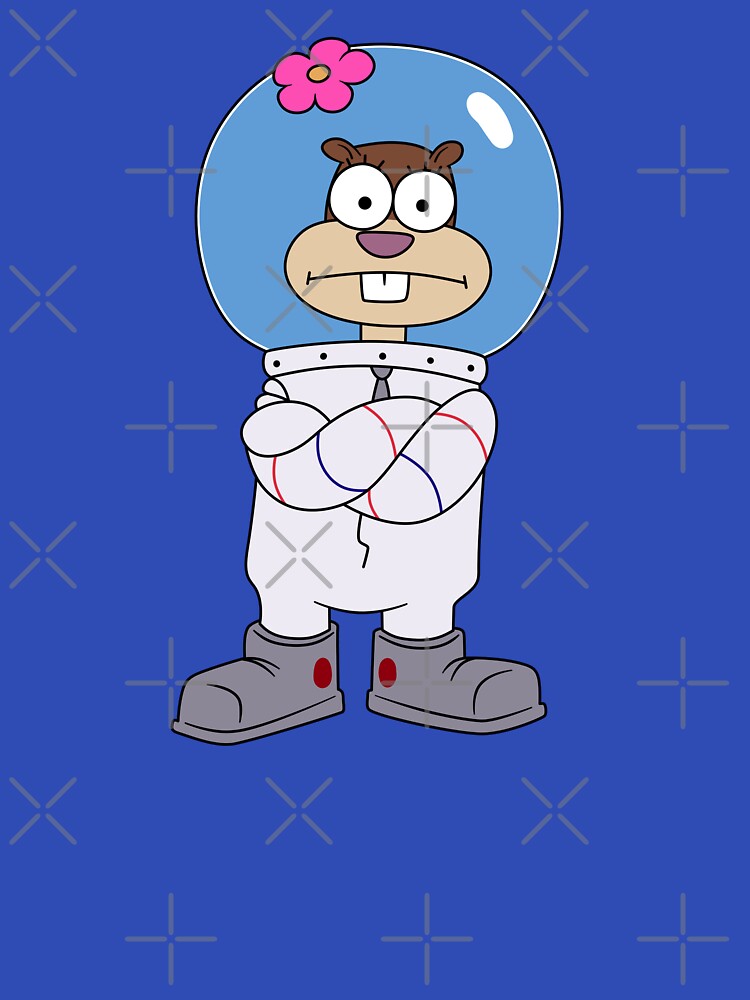 Squirrel Sandy Cheeks from Spongebob stands with his hands folded. meme 2022 by feannaart