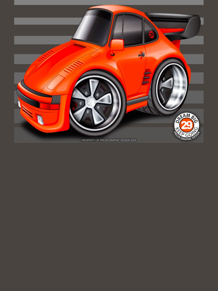 Cartoon Turbo German Style Car by Pro29Graphics