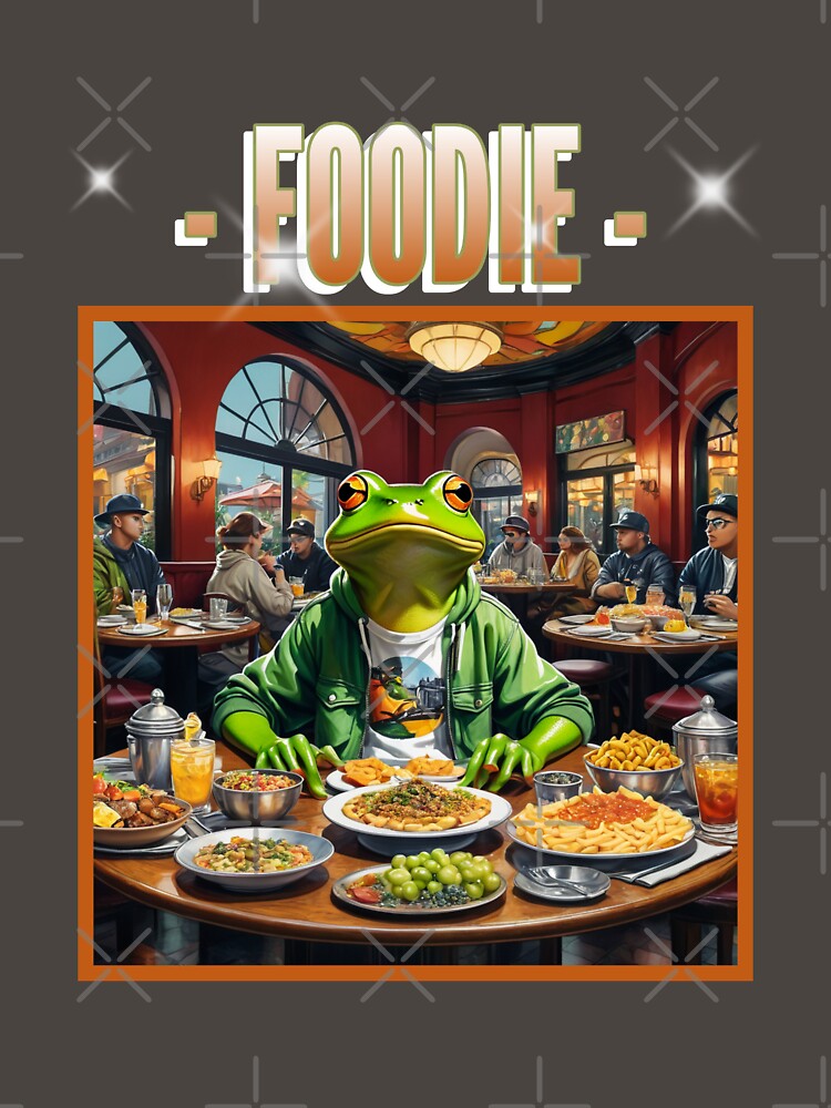Frog Foodie at an Elegant Restaurant by EmeraldCauldren