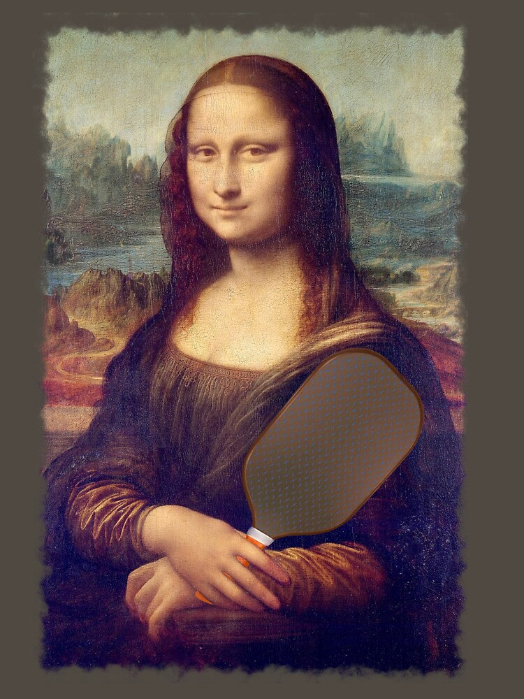 Pickleball Mona Lisa by wabisabi-design
