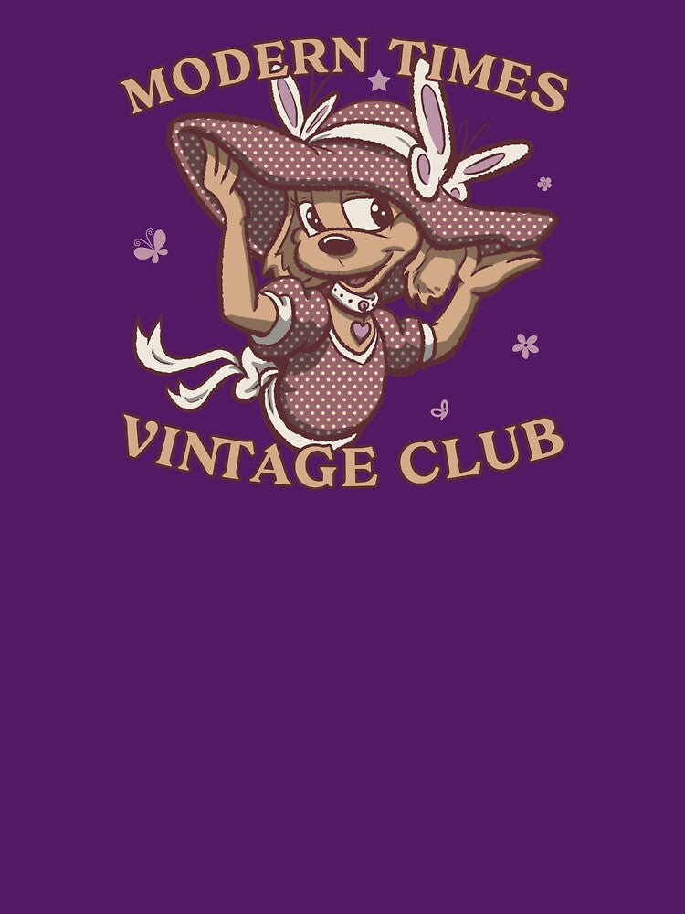 modern times vintage club - cartoon cute dressed puppy by hayrpictures