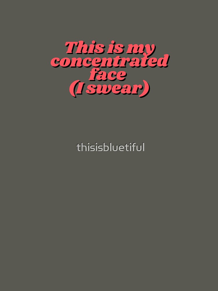 concentrated face by thisisbluetiful