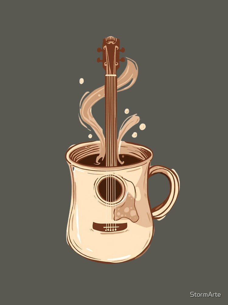 Coffee cup acoustic guitar by StormArte