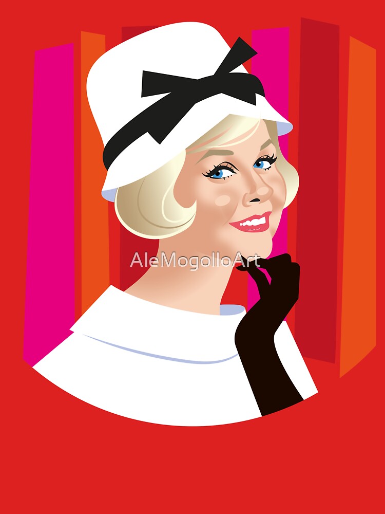 Lady in white hat and black bow by AleMogolloArt
