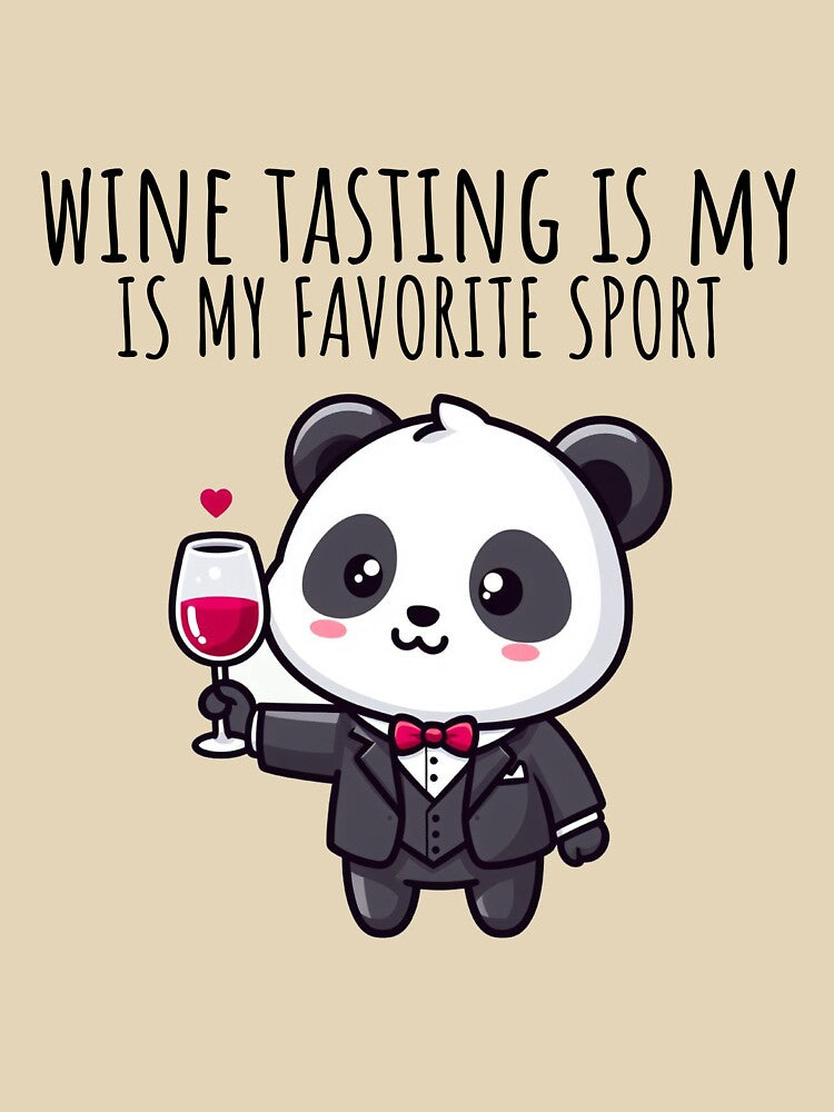 Wine Tasting Panda by LemuellTrends