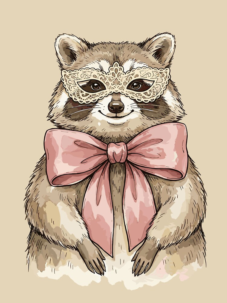Cute Coquette: Ribbon Raccoon Ruffle by bapupa