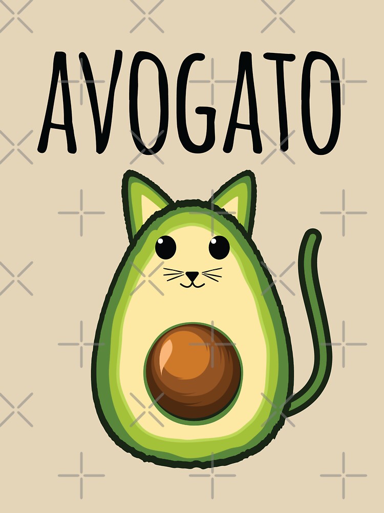 Avogato Women Funny Avocado Cat Vegetarian Vegan by mejeoshop