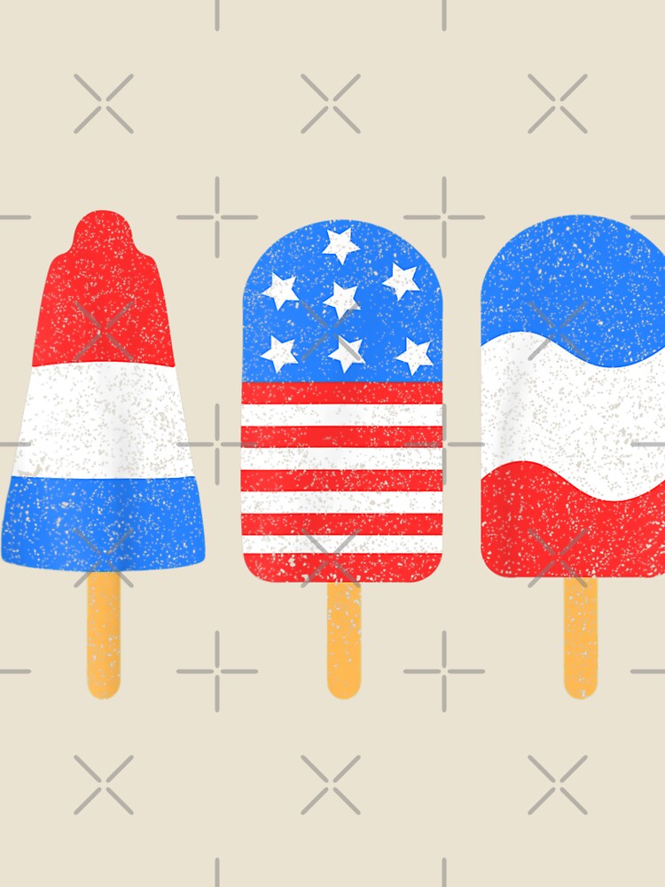 4th Of July Ice Pops Red White Blue American Flag by Cagey-artstore