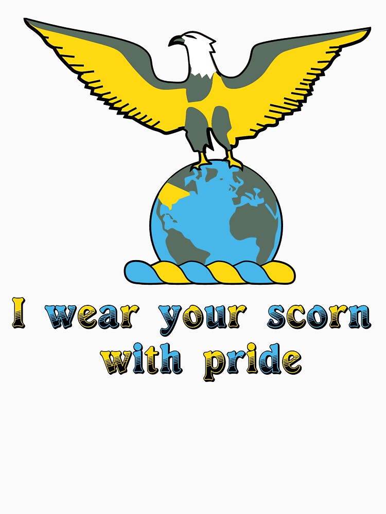 I wear your scorn with pride (eagle) by SolidEarthArt