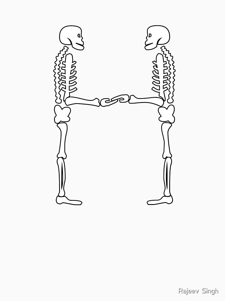 Skulls doing yoga initial monogram H by Rajeev  Singh