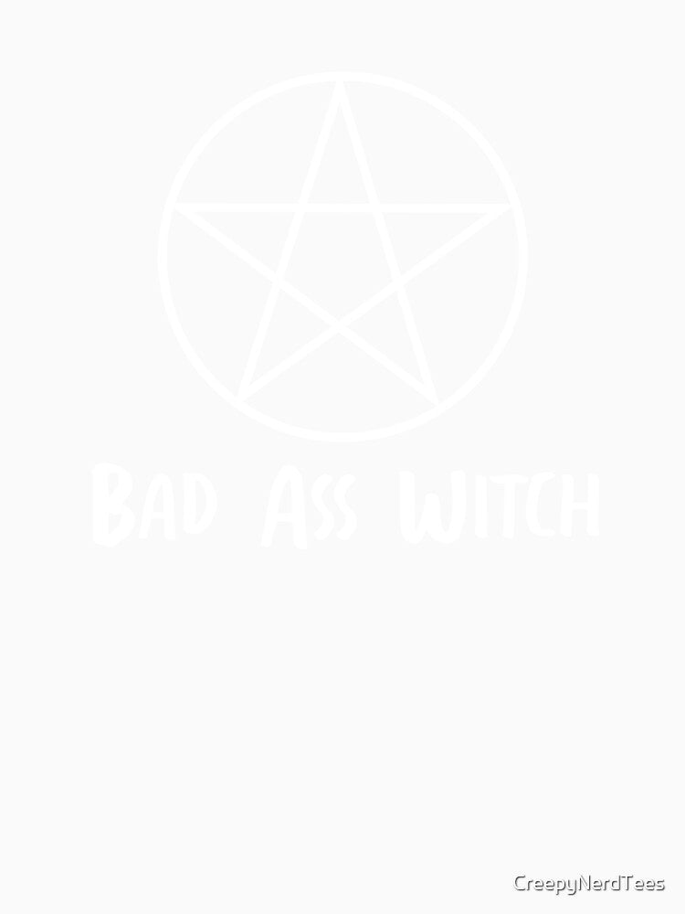 Pink Bad Ass Witch Pentagram Design by CreepyNerdTees