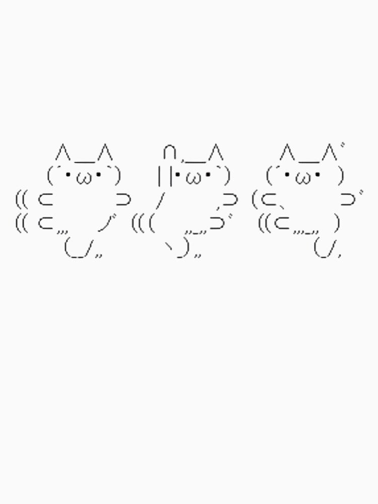 Dancing Cute Ascii Kitty Cat Graphic by Briarpatch Designs