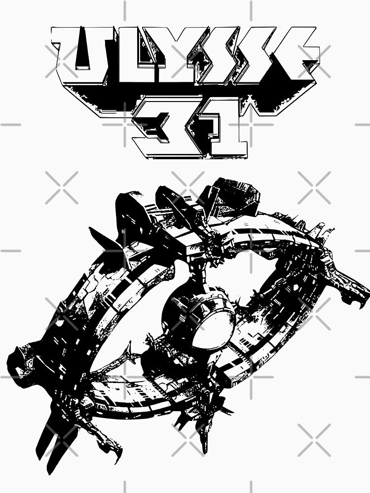 80s Nostalgia – Ulysses’ Spaceship in Monochrome by retrologie