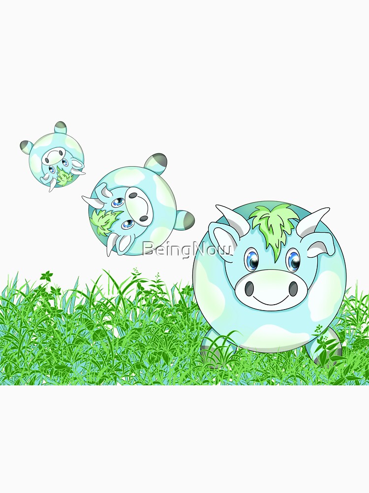 kawaii cow in grass by BeingNow