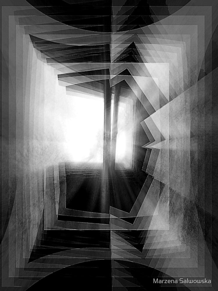 A Tilted Window B&W by Marzena Salwowska