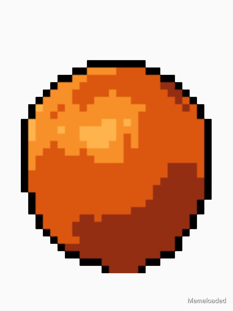 Pixel Art Orange Fruit by Memeloaded
