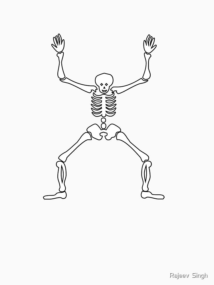 Skulls doing yoga initial monogram X by Rajeev  Singh