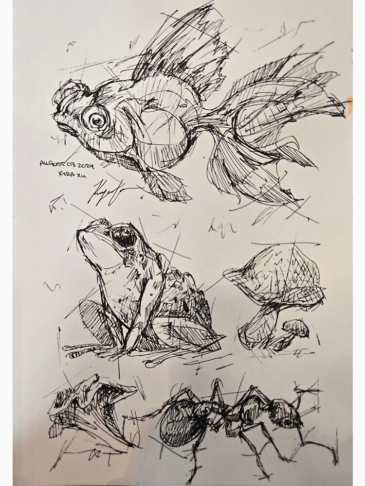 Miniature World Nature Ink Studies by jadexjournal